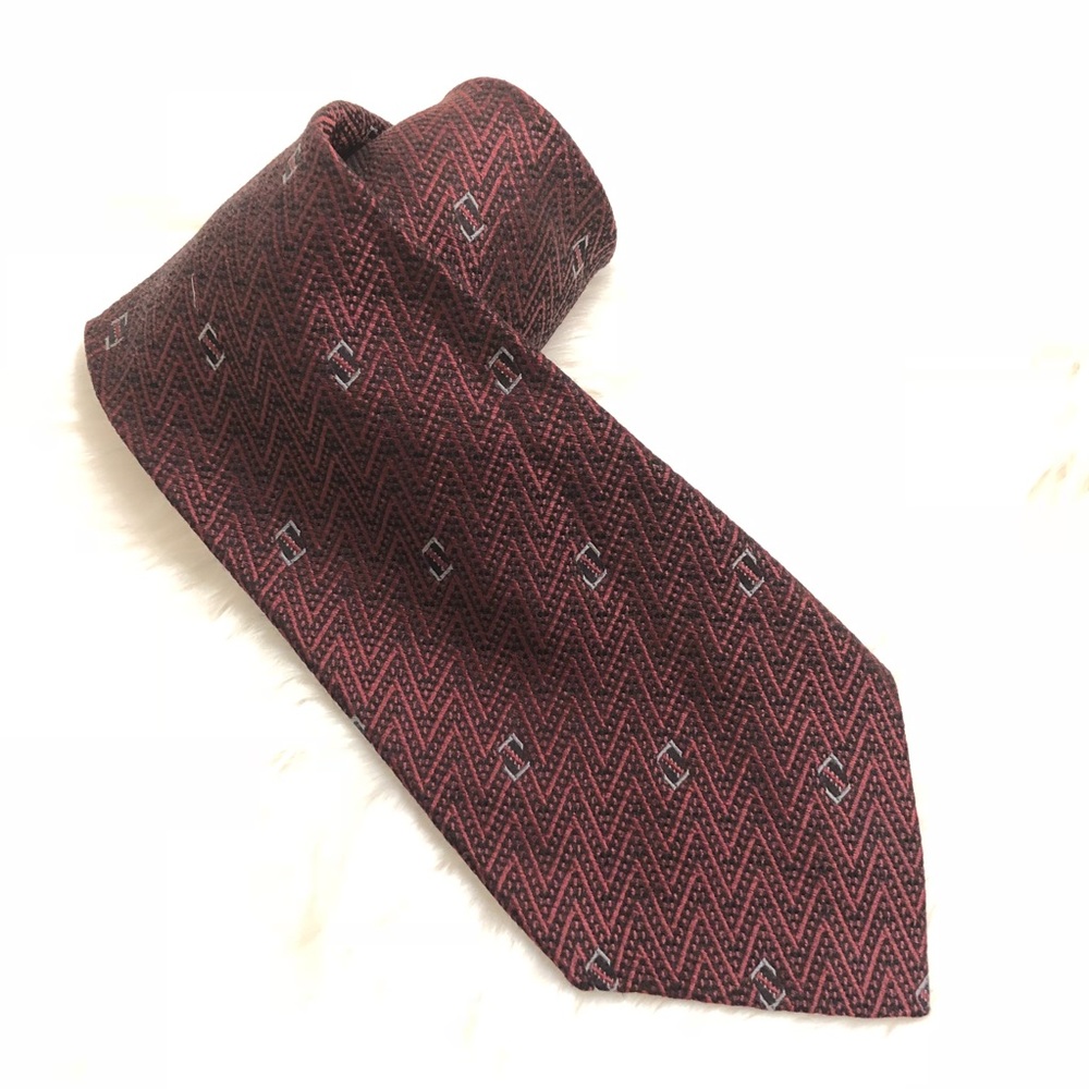 ❤️ Donna Karan Burgundy Tie